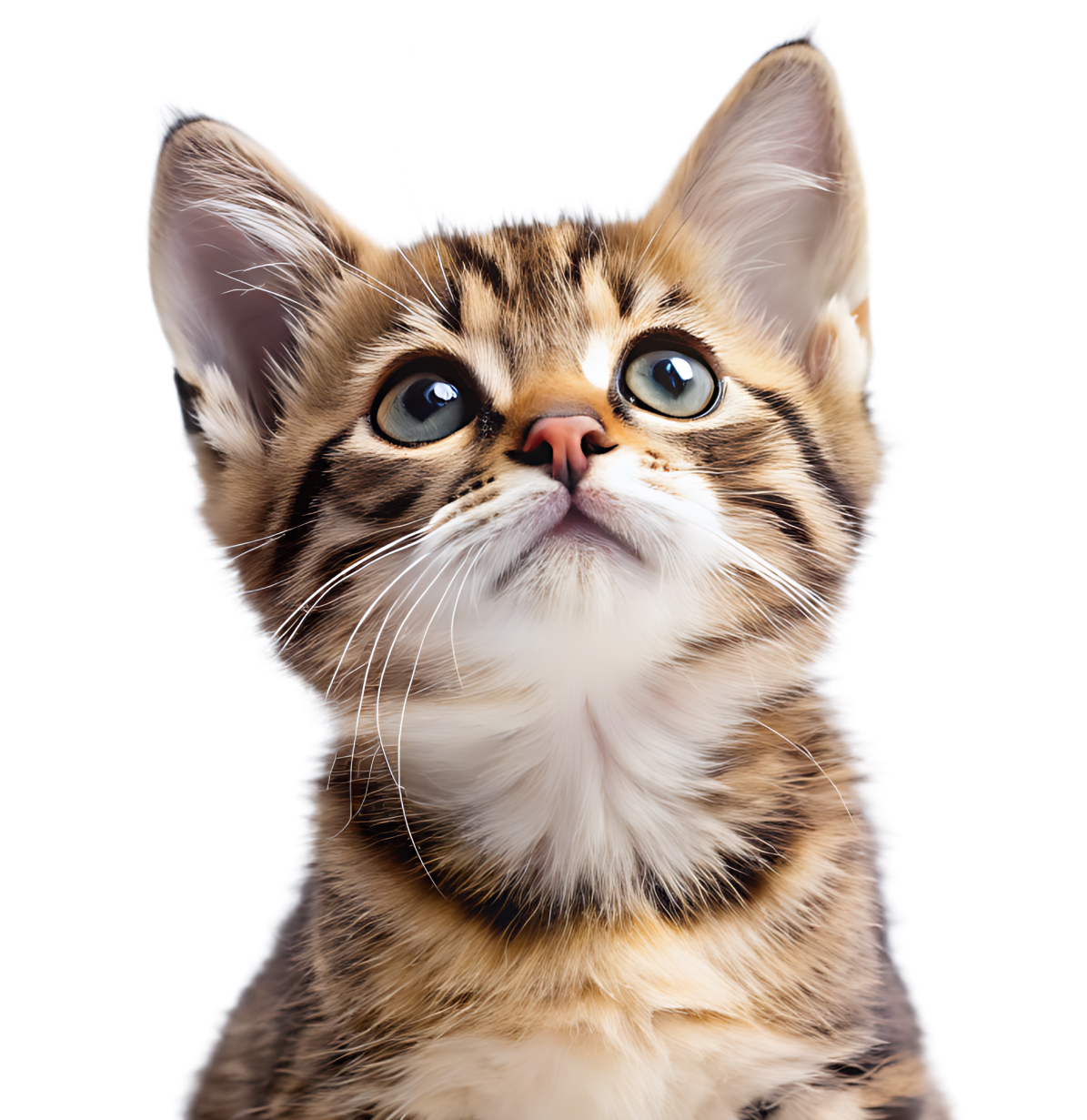 Cat looking up